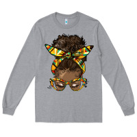 Heather Grey afro bun Long Sleeve Tee - HRA Design Shop