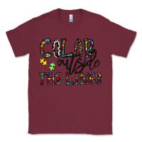 Burgundy color outside the lines Classic Tee - CowhideDigitalArt