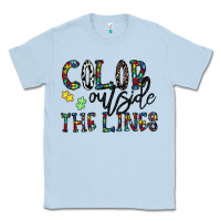 Dusty Blue color outside the lines Classic Tee - CowhideDigitalArt
