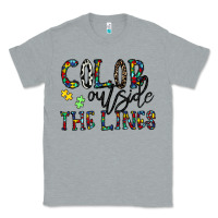 Heather Grey color outside the lines Classic Tee - CowhideDigitalArt