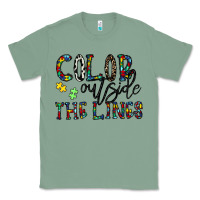 Sage color outside the lines Classic Tee - CowhideDigitalArt