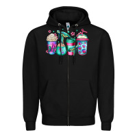 Black turtle coffee cups Zipper Hoodie - Jasminsmagicworld