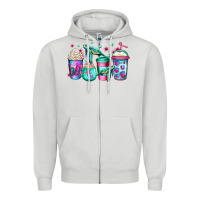 Dove Grey turtle coffee cups Zipper Hoodie - Jasminsmagicworld