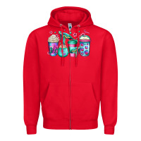 Red turtle coffee cups Zipper Hoodie - Jasminsmagicworld