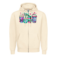 Sandshell turtle coffee cups Zipper Hoodie - Jasminsmagicworld