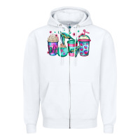 White turtle coffee cups Zipper Hoodie - Jasminsmagicworld