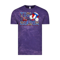 Cloud Purple tis' the season volleyball Vintage Tee - Zillion Design Studio