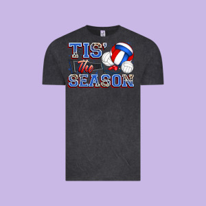 Tis' The Season Volleyball Vintage Tee Designed By Zillion Design Studio
