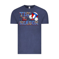 Vintage Denim tis' the season volleyball Vintage Tee - Zillion Design Studio