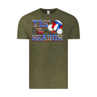 Vintage Olive tis' the season volleyball Vintage Tee - Zillion Design Studio