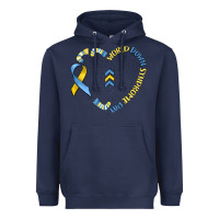 Navy world down syndrome day Heavyweight Hoodie - MaliasSmallBusiness