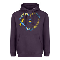 Plum world down syndrome day Heavyweight Hoodie - MaliasSmallBusiness