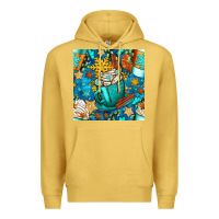 Antique Gold winter coffee cups and snow with plaid seamless pattern bbs Premium Hoodie - BundleAndBundleShop