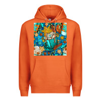 Carrot winter coffee cups and snow with plaid seamless pattern bbs Premium Hoodie - BundleAndBundleShop