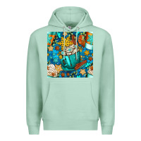 Seafoam winter coffee cups and snow with plaid seamless pattern bbs Premium Hoodie - BundleAndBundleShop