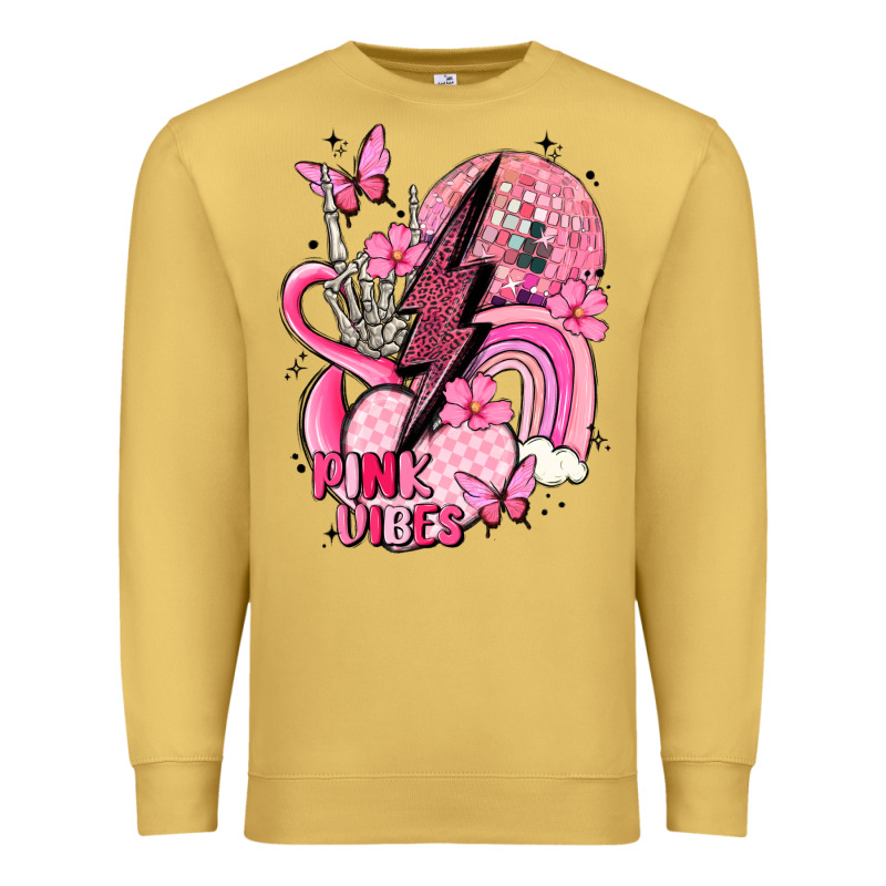Pink Vibes Premium Sweatshirt by MaliasSmallBusiness | Teevron