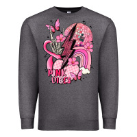 Charcoal Heather pink vibes Premium Sweatshirt - MaliasSmallBusiness