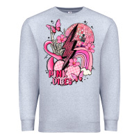 Heather Grey pink vibes Premium Sweatshirt - MaliasSmallBusiness
