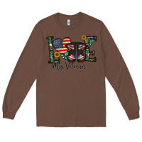 Chestnut love my veteran Long Sleeve Tee - CowhideDigitalArt