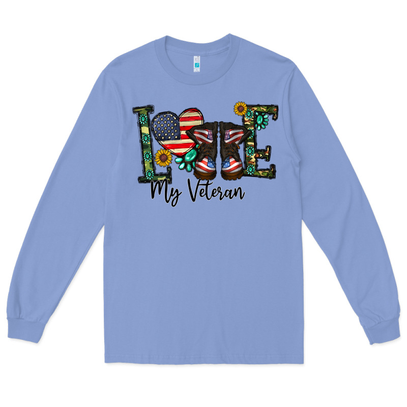 Love My Veteran Long Sleeve Tee by CowhideDigitalArt | Teevron