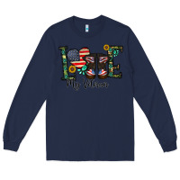 Navy love my veteran Long Sleeve Tee - CowhideDigitalArt
