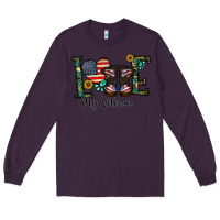 Plum love my veteran Long Sleeve Tee - CowhideDigitalArt