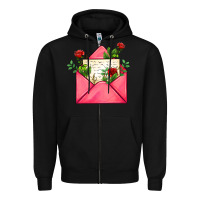 Black pink letter Zipper Hoodie - AdoDesignShop