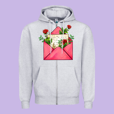 Pink Letter Zipper Hoodie Designed By Adodesignshop