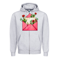Heather Grey pink letter Zipper Hoodie - AdoDesignShop