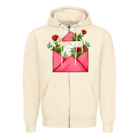 Sandshell pink letter Zipper Hoodie - AdoDesignShop