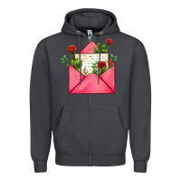 Smoke pink letter Zipper Hoodie - AdoDesignShop