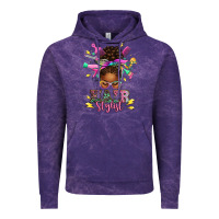 Cloud Purple hair stylist afro messy bun Vintage Hoodie - texasbilliewilder