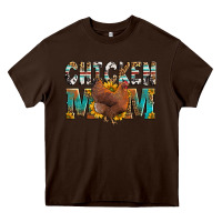 Chocolate Brown chicken mom Heavy Core Tee - LillyAllenDesigns