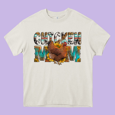 Chicken Mom Heavy Core Tee Designed By Lillyallendesigns
