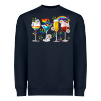 Navy pride lgbtq wine cups and glasses Heavyweight Sweatshirt - texasbilliewilder