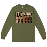 Army Green melanin american flag Long Sleeve Tee - HRA Design Shop