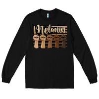 Black melanin american flag Long Sleeve Tee - HRA Design Shop