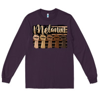 Plum melanin american flag Long Sleeve Tee - HRA Design Shop
