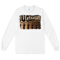 White melanin american flag Long Sleeve Tee - HRA Design Shop
