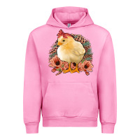 Fuchsia Pink Chick with Flowers Leopard Background Urban Hoodie - Bettercallsaul