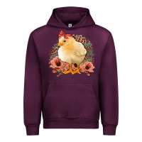 Mauve Wine Chick with Flowers Leopard Background Urban Hoodie - Bettercallsaul