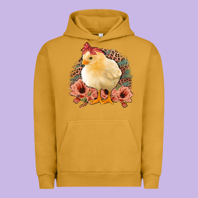 Chick With Flowers Leopard Background Urban Hoodie Designed By Bettercallsaul