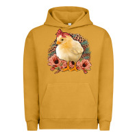 Pigment Peanut Butter Chick with Flowers Leopard Background Urban Hoodie - Bettercallsaul