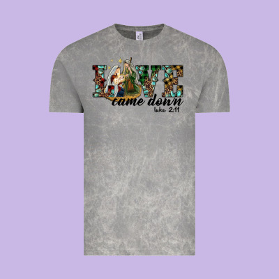 Love Came Down Holy Family Vintage Tee Designed By Ranaportraitstore