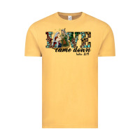 Vintage Mustard love came down holy family Vintage Tee - RanaPortraitStore