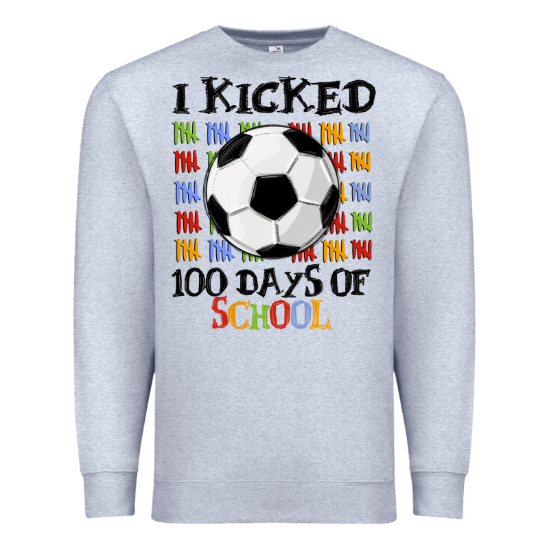 I Kicked 100 Days Of School Premium Sweatshirt by MaliasSmallBusiness | Teevron