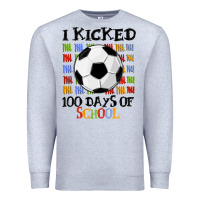 Heather Grey i kicked 100 days of school Premium Sweatshirt - MaliasSmallBusiness