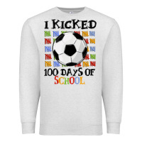 Oatmeal Heather i kicked 100 days of school Premium Sweatshirt - MaliasSmallBusiness