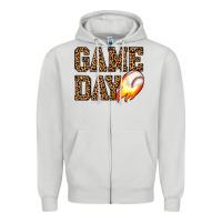 Dove Grey game day baseball Zipper Hoodie - JahusDesignShop