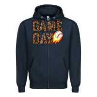 Navy game day baseball Zipper Hoodie - JahusDesignShop